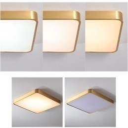 Designer Touch Decorative Flush Mount Minimalist Acrylic Square Gold Ceiling Light