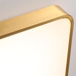 Designer Touch Decorative Flush Mount Minimalist Acrylic Square Gold Ceiling Light