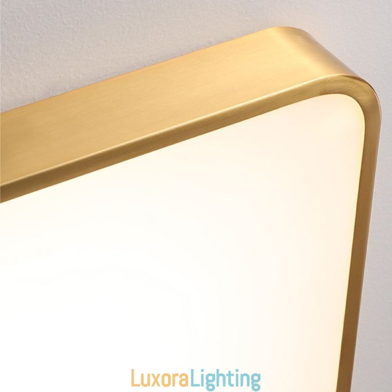 Designer Touch Decorative Flush Mount Minimalist Acrylic Square Gold Ceiling Light