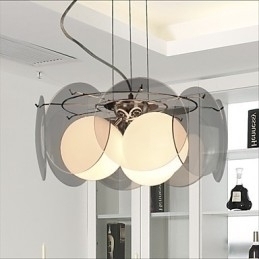 Designer Touch Decorative deals Milan Simple Fashion Style Chandelier Light Smoke Gray Glass Chandelier