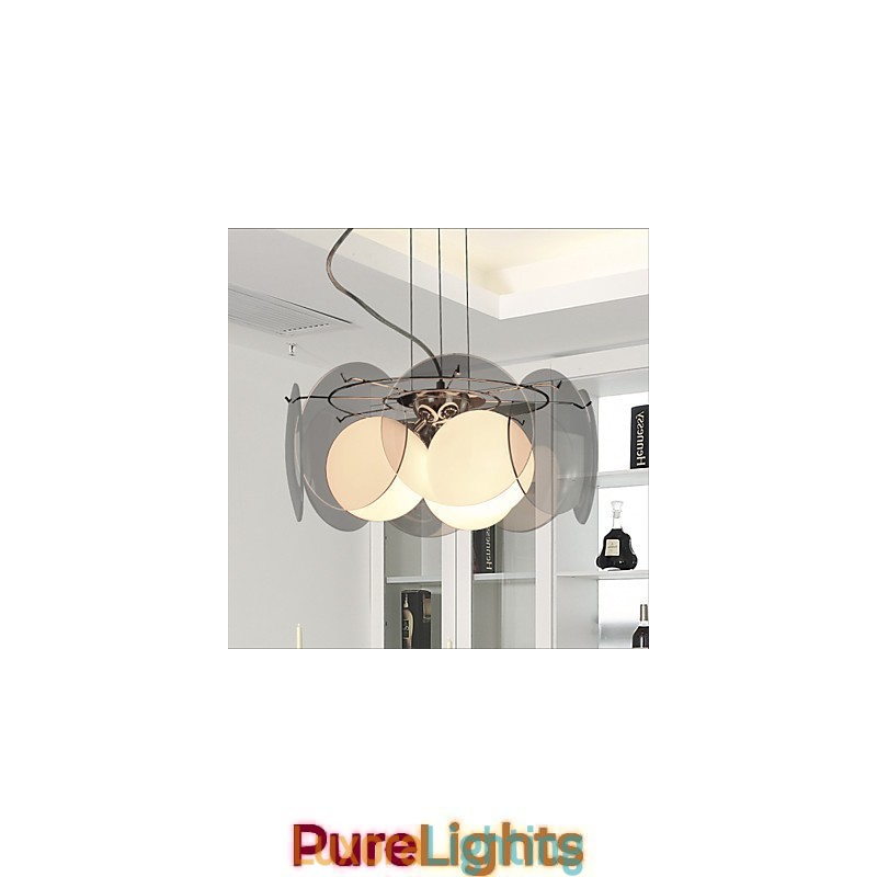 Designer Touch Decorative deals Milan Simple Fashion Style Chandelier Light Smoke Gray Glass Chandelier