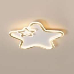 Designer Touch Decorative Creative Star Flush Mount Golden Star Ceiling Light