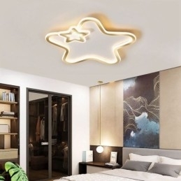 Designer Touch Decorative Creative Star Flush Mount Golden Star Ceiling Light