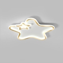 Designer Touch Decorative Creative Star Flush Mount Golden Star Ceiling Light