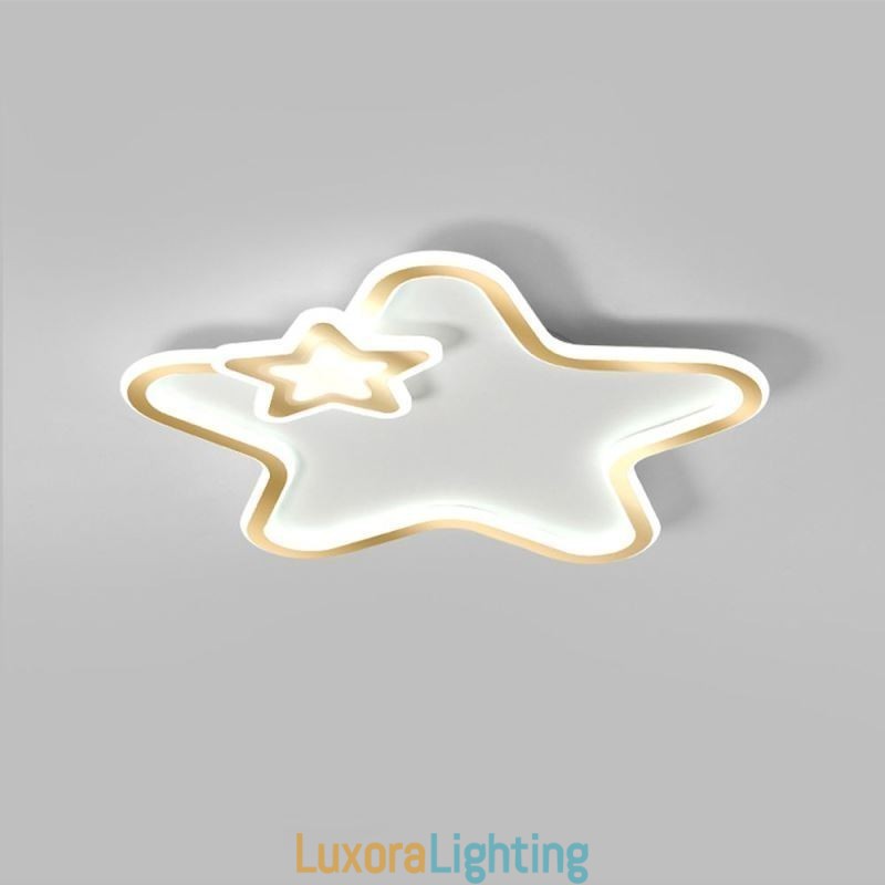 Designer Touch Decorative Creative Star Flush Mount Golden Star Ceiling Light