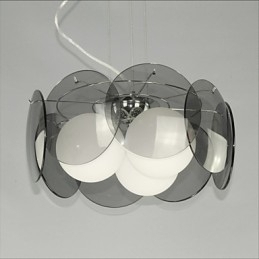 Designer Touch Decorative deals Milan Simple Fashion Style Chandelier Light Smoke Gray Glass Chandelier