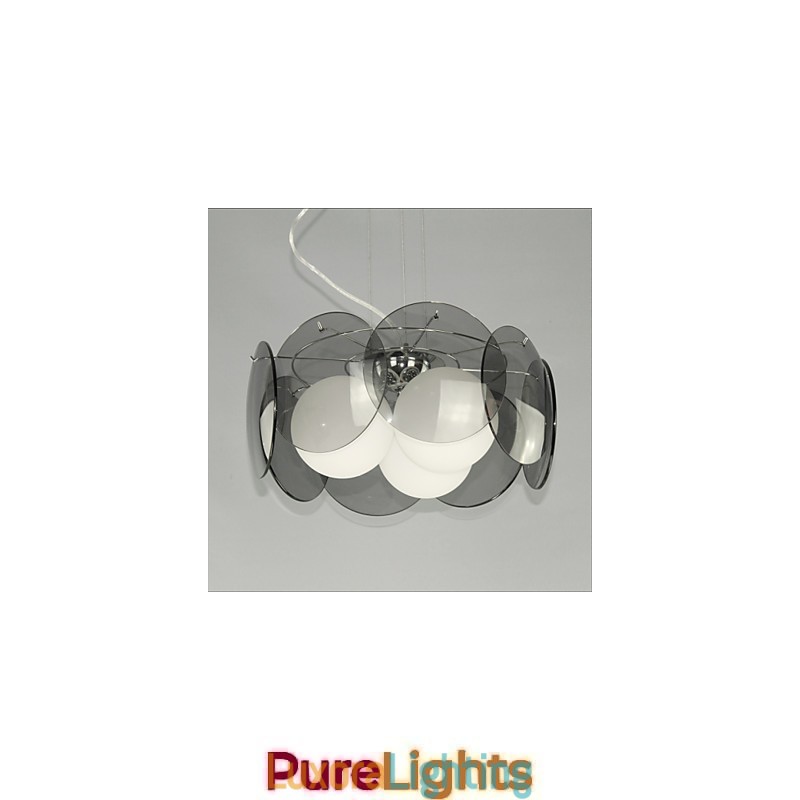 Designer Touch Decorative deals Milan Simple Fashion Style Chandelier Light Smoke Gray Glass Chandelier