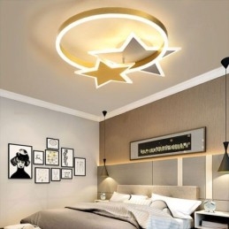 Designer Touch Decorative Star Flush Mount Ceiling Light Acrylic Double Stars Light Fixture