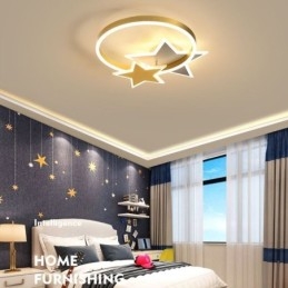 Designer Touch Decorative Star Flush Mount Ceiling Light Acrylic Double Stars Light Fixture
