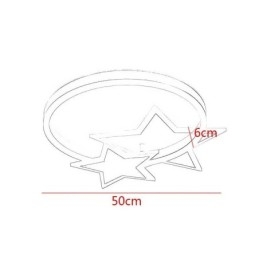 Designer Touch Decorative Star Flush Mount Ceiling Light Acrylic Double Stars Light Fixture