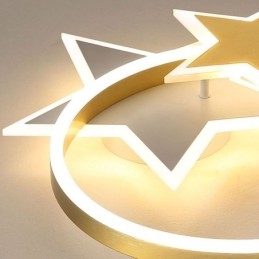 Designer Touch Decorative Star Flush Mount Ceiling Light Acrylic Double Stars Light Fixture
