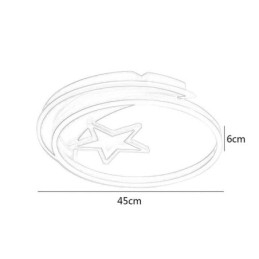 Designer Touch Decorative Moon Star Flush Mount Ceiling Light Gold Acrylic Light Fixture