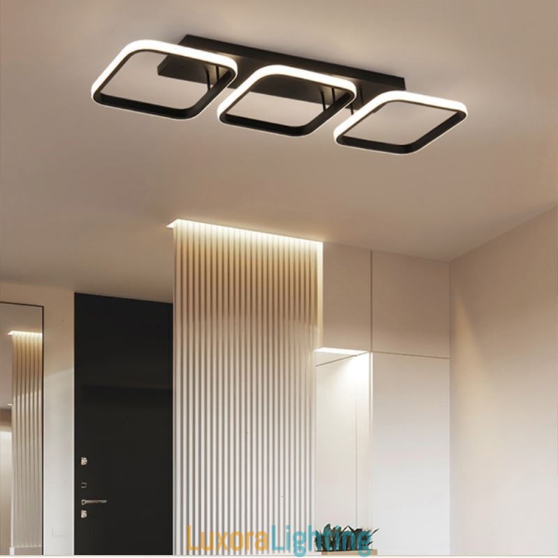 Designer Touch Decorative Modern Minimalist Flush Mount Acrylic Square Frame Ceiling Light