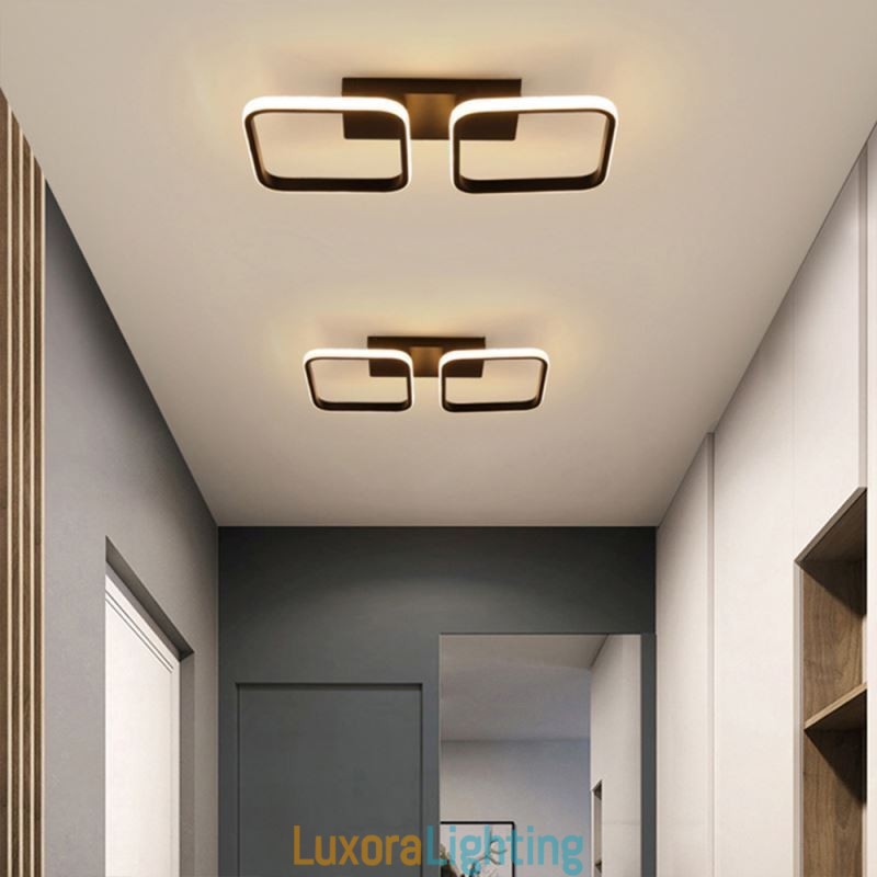 Designer Touch Decorative Modern Minimalist Flush Mount Acrylic Square Frame Ceiling Light