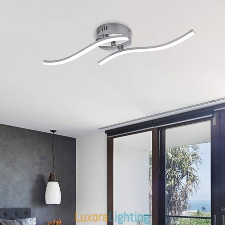 Designer Touch Decorative Modern Simple Flush Mount Acrylic Wave Shaped Ceiling Light