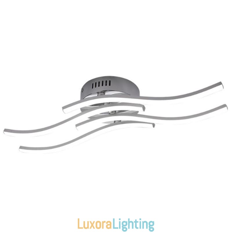 Designer Touch Decorative Modern Simple Flush Mount Acrylic Wave Shaped Ceiling Light