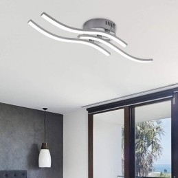 Designer Touch Decorative Modern Simple Flush Mount Acrylic Wave Shaped Ceiling Light