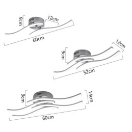 Designer Touch Decorative Modern Simple Flush Mount Acrylic Wave Shaped Ceiling Light