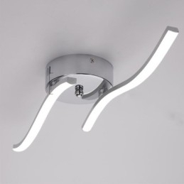 Designer Touch Decorative Modern Simple Flush Mount Acrylic Wave Shaped Ceiling Light