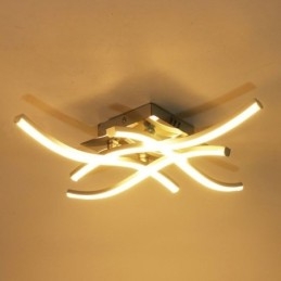 Designer Touch Decorative Modern Simple Flush Mount Acrylic 4 Lights Wave Shaped Ceiling Light