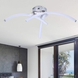 Designer Touch Decorative Simple Flush Mount Arc Shaped Acrylic Cross Ceiling Light