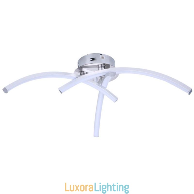 Designer Touch Decorative Simple Flush Mount Arc Shaped Acrylic Cross Ceiling Light