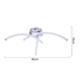 Designer Touch Decorative Simple Flush Mount Arc Shaped Acrylic Cross Ceiling Light