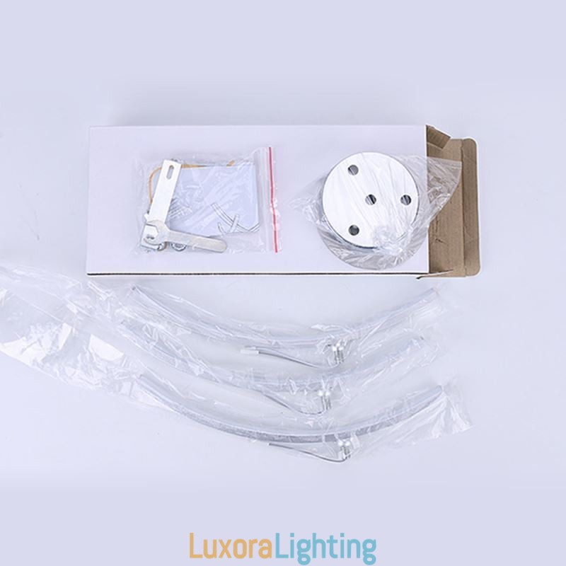 Designer Touch Decorative Simple Flush Mount Arc Shaped Acrylic Cross Ceiling Light