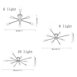 Designer Touch Decorative Modern Magic Beans Flush Mount Wood Branch Chandelier