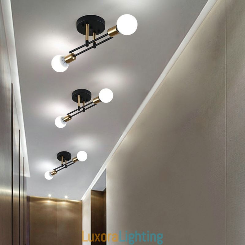 Designer Touch Decorative Simple Magic Beans Flush Mount Crossed Ceiling Light