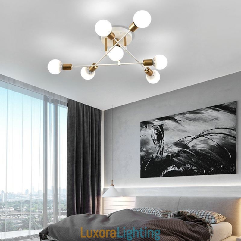 Designer Touch Decorative Simple Magic Beans Flush Mount Crossed Ceiling Light