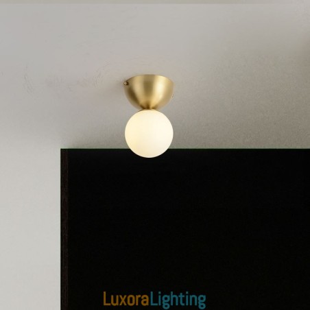 Designer Touch Decorative Nordic Brass Mini Flush Mount Ceiling Light Foyer Lighting