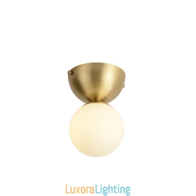 Designer Touch Decorative Nordic Brass Mini Flush Mount Ceiling Light Foyer Lighting
