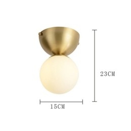 Designer Touch Decorative Nordic Brass Mini Flush Mount Ceiling Light Foyer Lighting