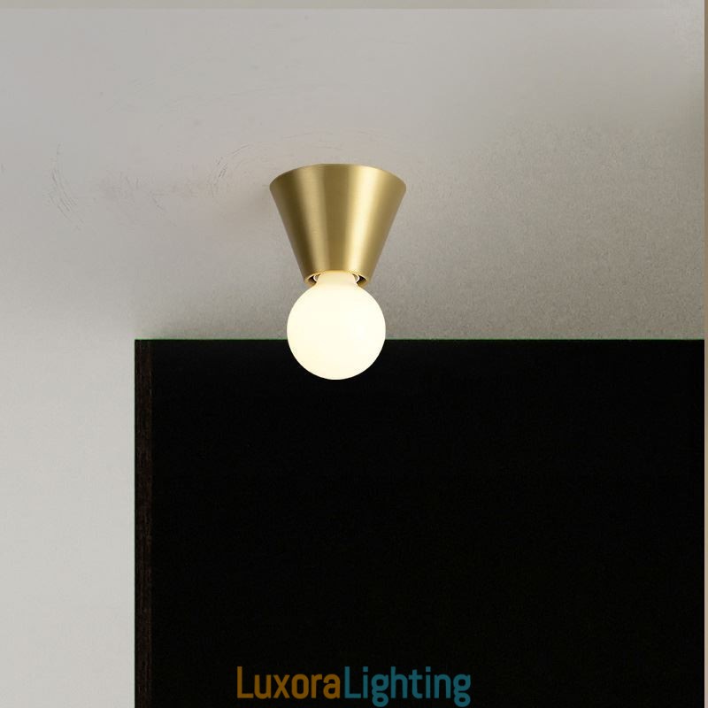 Designer Touch Decorative Nordic Brass Mini Flush Mount Ceiling Light