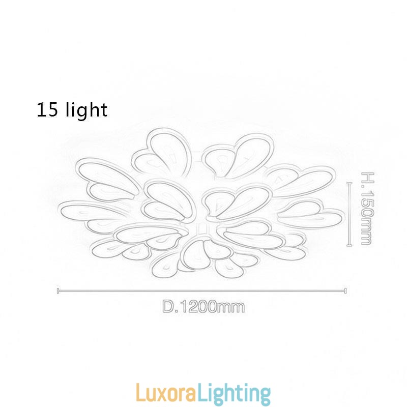Designer Touch Decorative Modern Simple Flush Mount Acrylic Petal Shape Ceiling Light
