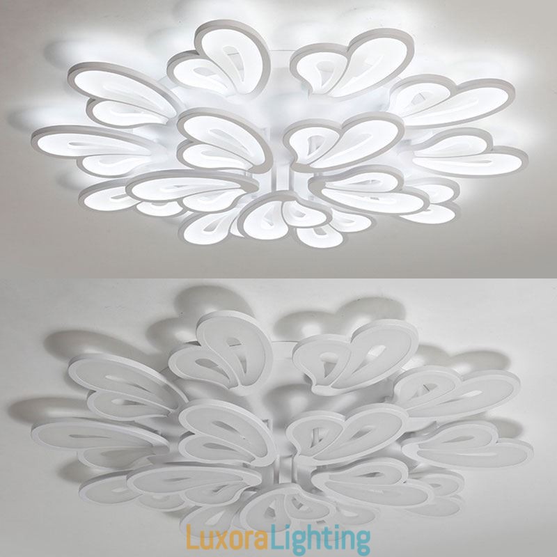 Designer Touch Decorative Modern Simple Flush Mount Acrylic Petal Shape Ceiling Light