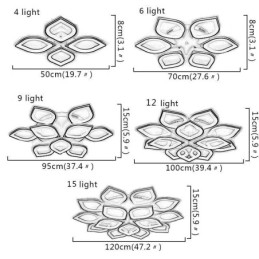 Designer Touch Decorative Modern Simple Flush Mount Acrylic Petal Ceiling Light