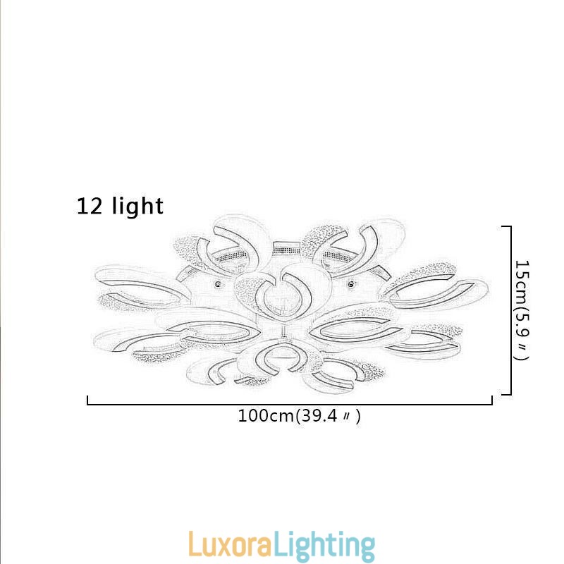 Designer Touch Decorative Modern Simple Flush Mount Acrylic Heart Shape Ceiling Light