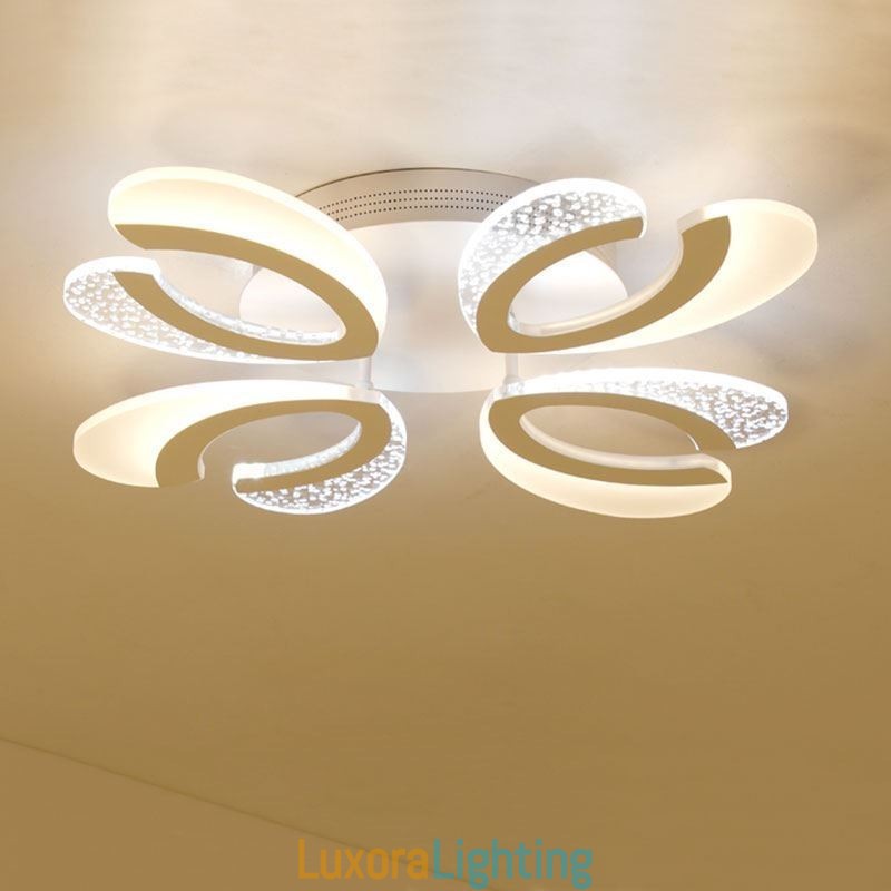 Designer Touch Decorative Modern Simple Flush Mount Acrylic Heart Shape Ceiling Light