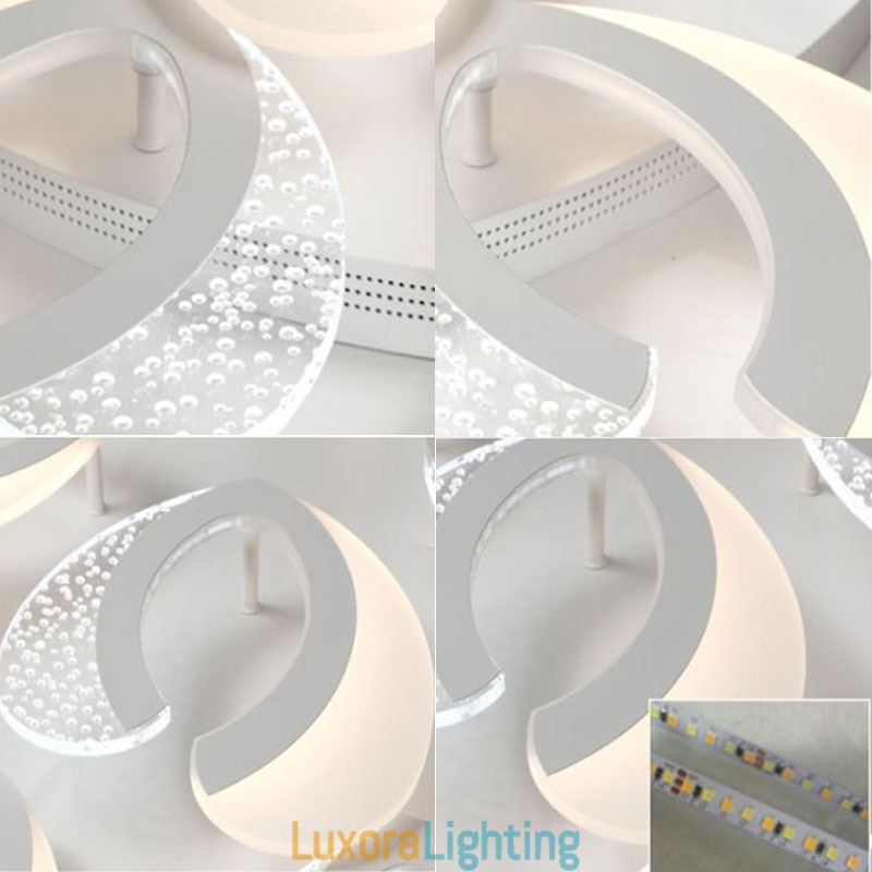 Designer Touch Decorative Modern Simple Flush Mount Acrylic Heart Shape Ceiling Light