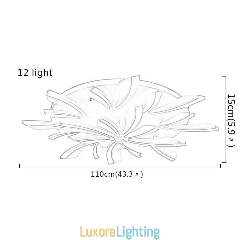 Designer Touch Decorative Modern Dandelion Flush Mount Simple Ceiling Light