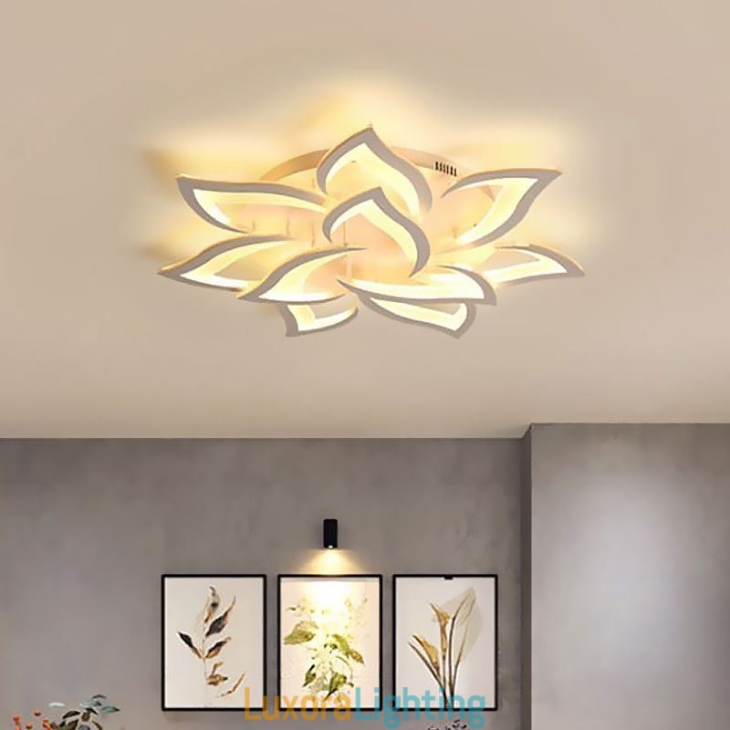 Designer Touch Decorative Modern Simple Flush Mount Acrylic Sunflower Shaped Ceiling Light