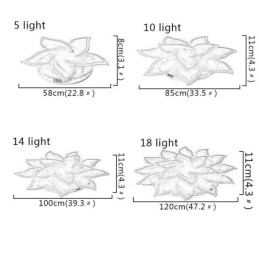Designer Touch Decorative Modern Simple Flush Mount Acrylic Sunflower Shaped Ceiling Light