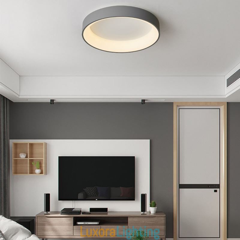 Designer Touch Decorative Flush Mount Modern Round Ceiling Light Energy Saving Lamp