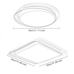 Designer Touch Decorative Modern Simple Flush Mount Geometric Ceiling Light Square Frame Lamp Light