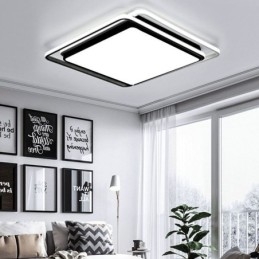 Designer Touch Decorative Modern Simple Flush Mount Geometric Ceiling Light Square Frame Lamp Light