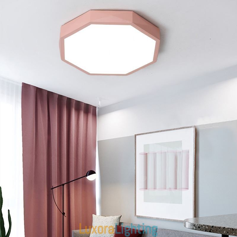Designer Touch Decorative Modern Flush Mount Special Hexagon Design Ceiling Light Ultra Thin Lamp Light