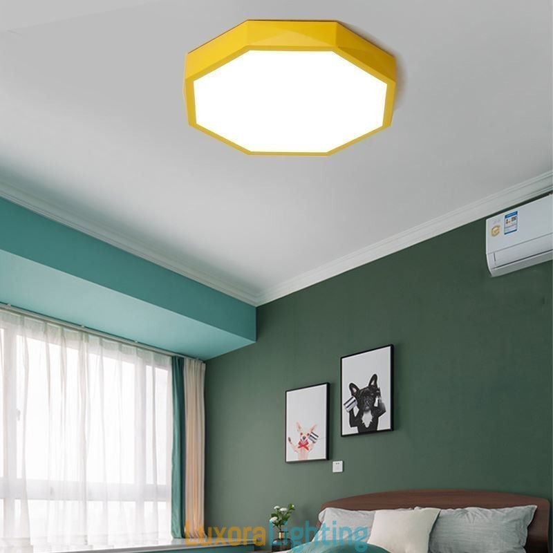 Designer Touch Decorative Modern Flush Mount Special Hexagon Design Ceiling Light Ultra Thin Lamp Light