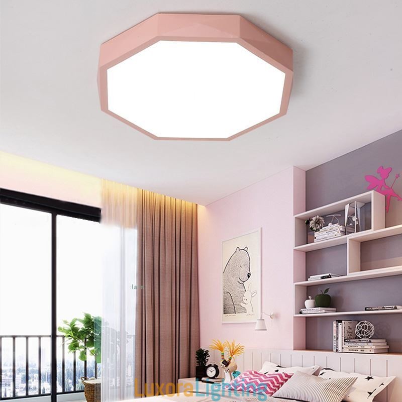 Designer Touch Decorative Modern Flush Mount Special Hexagon Design Ceiling Light Ultra Thin Lamp Light